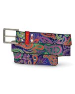 Bizarro Hand Drawn Paisley Belt - Front