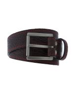 Brown Bison Belt w/ red stitching