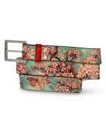 Cherry Blossom Leather Belt - Front