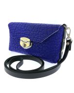 cobalt blue bison clutch