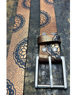 The Dark Knight Lotus Embossed Leather Belt 