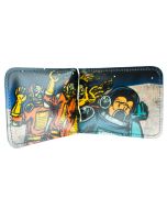 Zombies in Space Leather Wallet: Inside